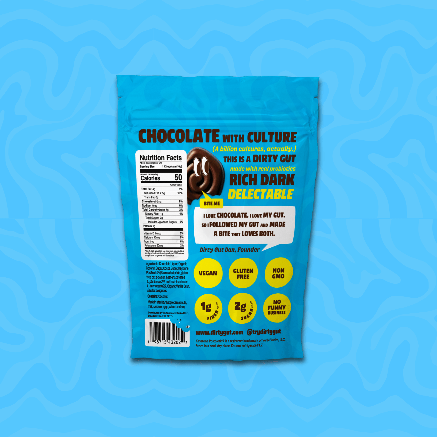DARK CHOCOLATE 'BITES' - DIRTY GUT