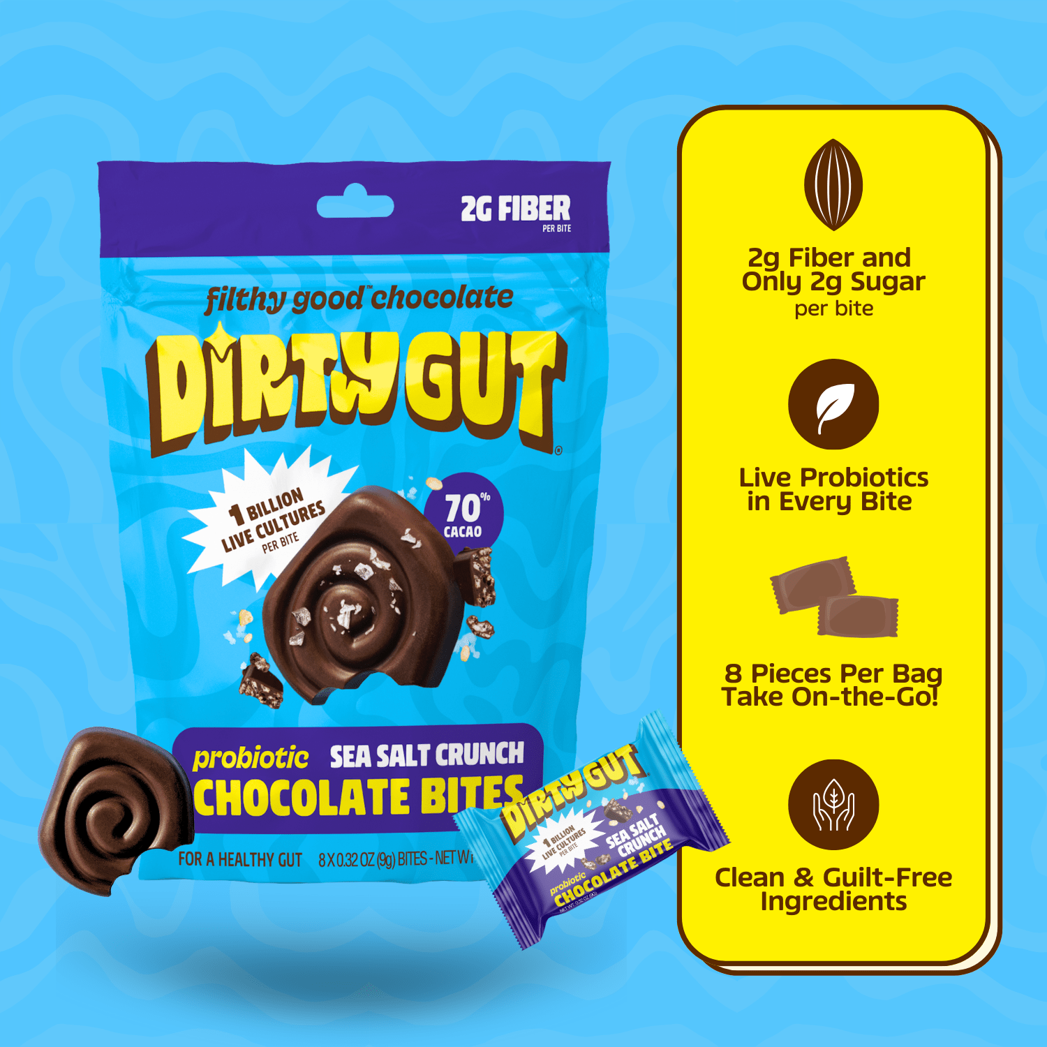 Probiotic Chocolate Bites - 6 Bags - DIRTY GUT